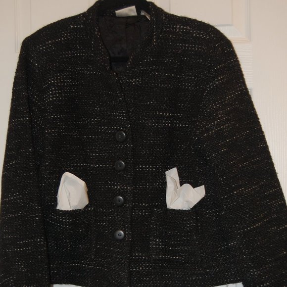 CHICO'S DESIGN  Black/White Tweed  Women's Jacket Size 2 - Picture 7 of 7